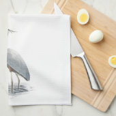 Great Blue Heron Kitchen Towel Theedoek (Quarter Fold)