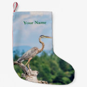 Great Blue Heron Kleine Kerstsok (Voorkant)