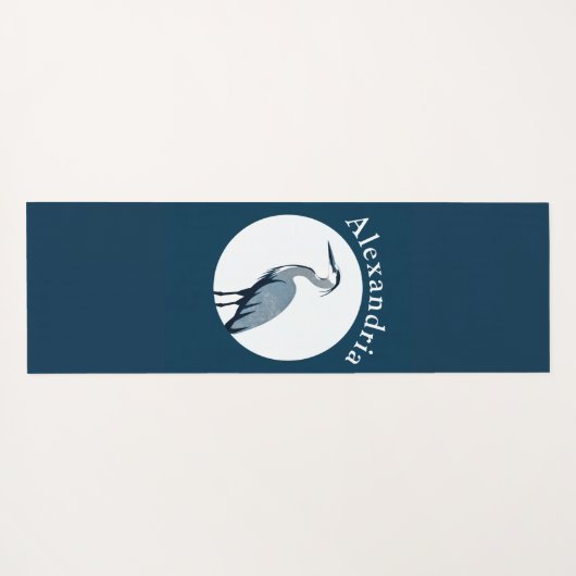 Great Blue Heron Logo Yogamat (Achterkant (horizontaal))