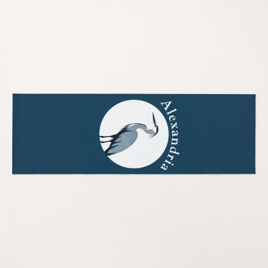 Great Blue Heron Logo Yogamat (Voorkant (horizontaal))