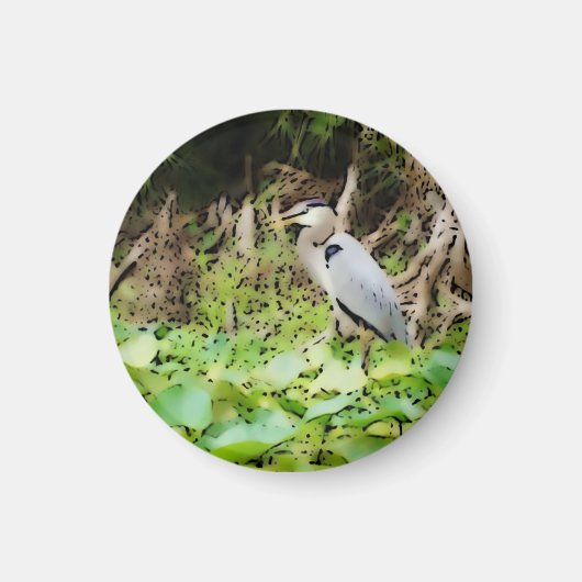 Great Blue Heron Magneet (Voorkant)