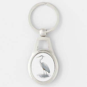 Great Blue Heron Metal Sleutelhanger