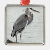 Great Blue Heron Metalen Ornament (Voorkant)