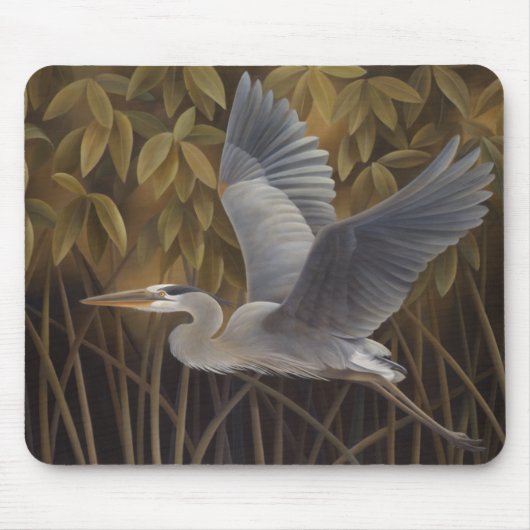 Great Blue Heron Mousepad Muismat (Voorkant)