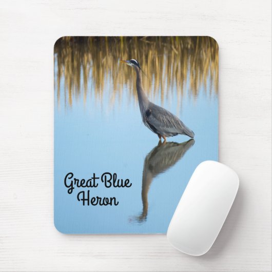 Great Blue Heron Muismat (Met muis)
