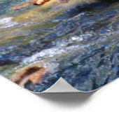 Great Blue Heron op een griezelige foto Poster (Hoek)