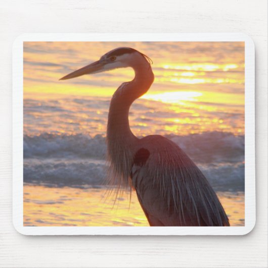 Great Blue Heron op zonsondergang Muismat (Voorkant)