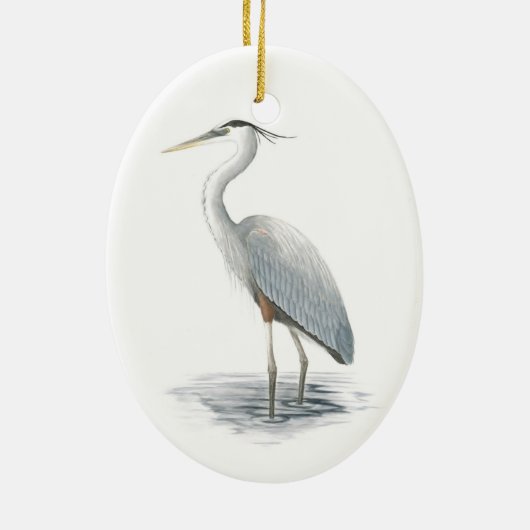 Great Blue Heron Ornament (Achterkant)