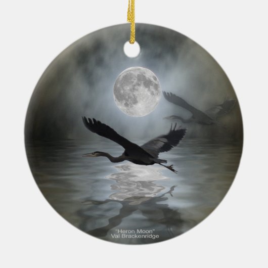 Great Blue Heron Ornament (Achterkant)
