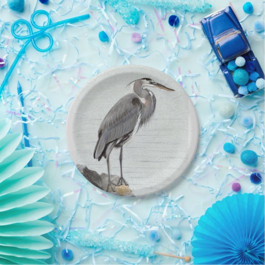 Great Blue Heron Papieren Bordje (Feest)
