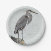Great Blue Heron Papieren Bordje (Voorkant)