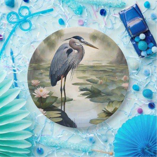 Great Blue Heron Papieren Bordje (Feest)