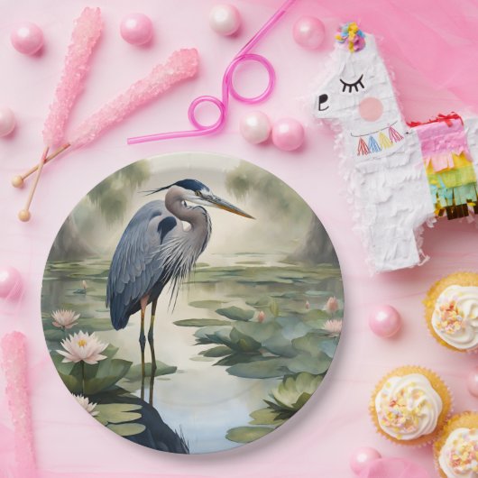 Great Blue Heron Papieren Bordje (Feest)