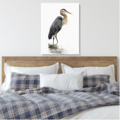 Great Blue Heron Portrait Canvas Afdruk (Insitu (Slaapkamer))