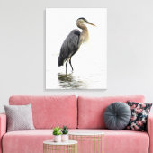Great Blue Heron Portrait Canvas Afdruk (Insitu (Woonkamer))