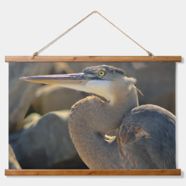 Great Blue Heron Portrait - Schone Kunsten Hangend Wandkleed