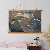 Great Blue Heron Portrait - Schone Kunsten Hangend Wandkleed (Slaapkamer)