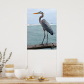 Great Blue Heron poster (Keuken)