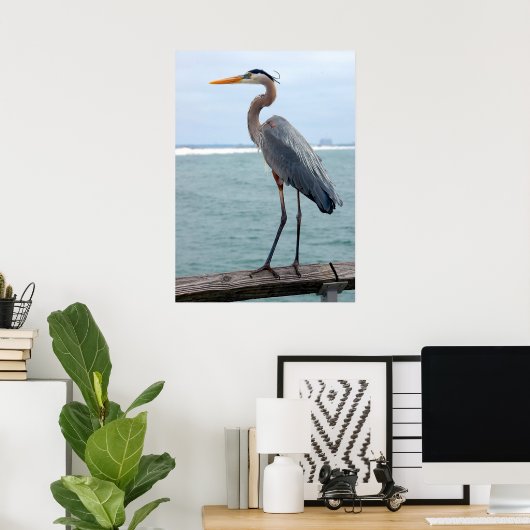 Great Blue Heron poster (Thuiskantoor)