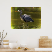 Great Blue Heron Poster (Keuken)