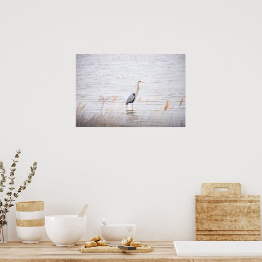 Great Blue Heron Poster (Keuken)