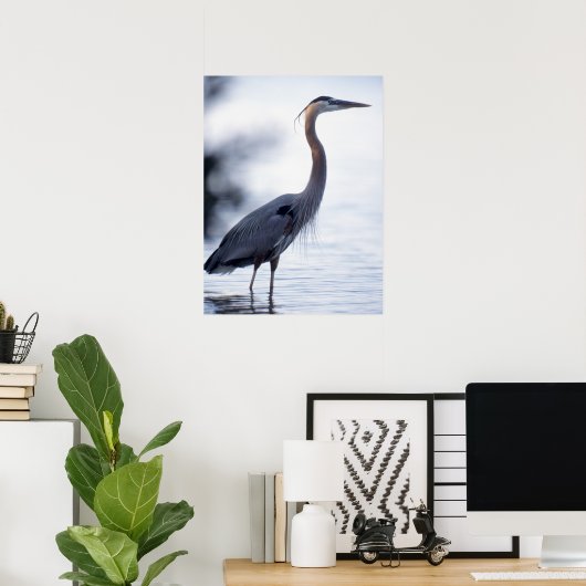 Great Blue Heron Poster (Thuiskantoor)