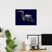 Great Blue Heron Poster (Thuiskantoor)