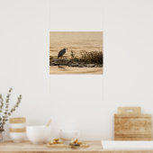 Great Blue Heron Poster (Keuken)