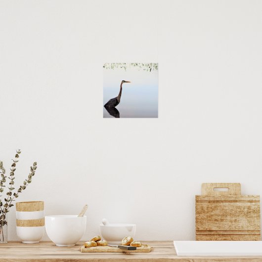 Great Blue Heron Poster (Keuken)