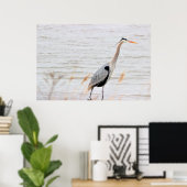 Great Blue Heron Poster (Thuiskantoor)