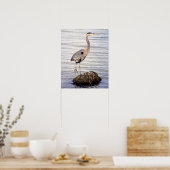 Great Blue Heron Poster (Keuken)