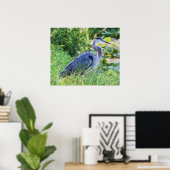 Great Blue Heron Poster (Thuiskantoor)