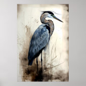 Great Blue Heron Poster (Voorkant)