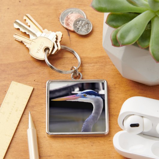 Great Blue Heron-profiel Sleutelhanger (Bureau)