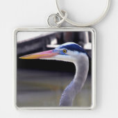 Great Blue Heron-profiel Sleutelhanger (Voorkant)