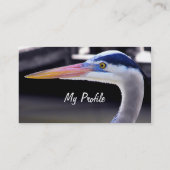 Great Blue Heron-profiel Visitekaartje (Achterkant)