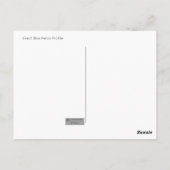 Great Blue Heron Profile Briefkaart (Achterkant)