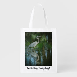Great Blue Heron Reuseable Grocery Bag Boodschappentas