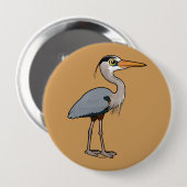 Great Blue Heron Ronde Button 4,0 Cm (Voorkant /achterkant)
