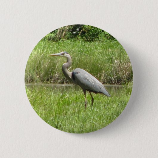 Great Blue Heron Ronde Button 5,7 Cm (Voorkant)