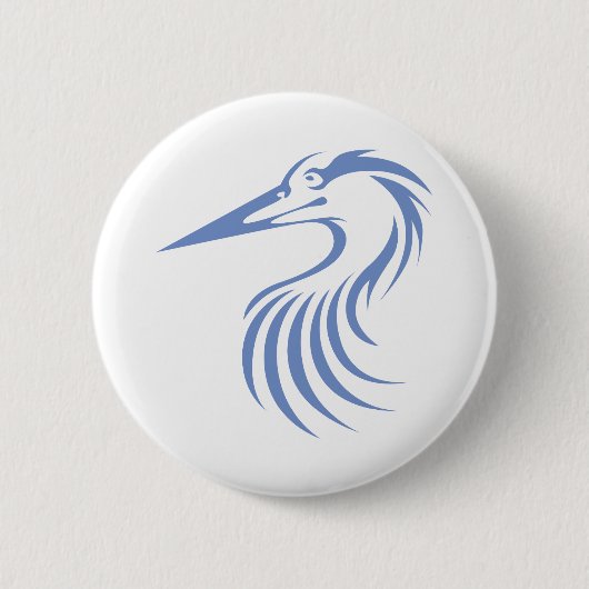 Great Blue Heron Ronde Button 5,7 Cm (Voorkant)