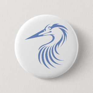Great Blue Heron Ronde Button 5,7 Cm