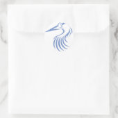 Great Blue Heron Ronde Sticker (Tas)