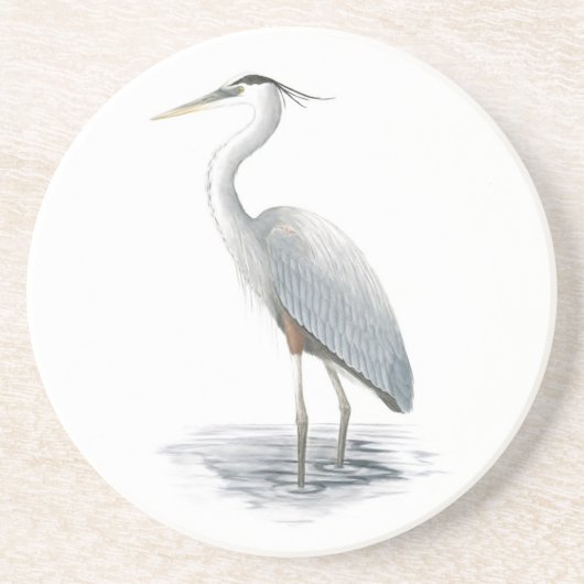 Great Blue Heron Sandstone Onderzetter (Voorkant)