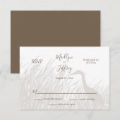 Great Blue Heron silhouette kayaker bruiloft RSVP Kaartje (Voorkant / Achterkant)