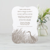 Great Blue Heron silhouette rustige bruiloft Kaart (Staand voorkant)