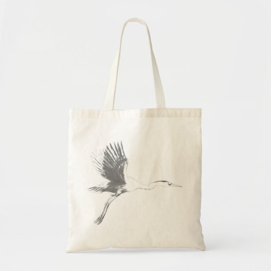 Great Blue Heron Sketch Bag Tote Bag (Voorkant)