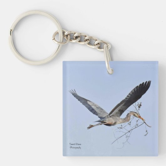 Great Blue Heron Sleutelhanger (voorkant)