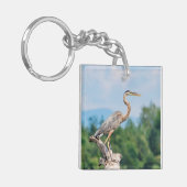 Great Blue Heron Sleutelhanger (Voorkant Links)