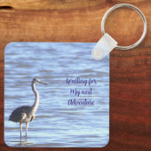 Great Blue Heron Sleutelhanger (Achterkant)
